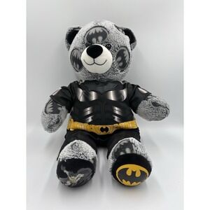 Build A Bear Workshop BABW Batman Bear‎ Plush Black/Gray  w/ Outfit RETIRED 18"